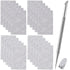 Stainless Steel Nail Cuticle Pusher Tools, Dual Ended Cuticle Remover with Self-Adhesive Sandpaper Sheets