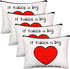 Weewooday 4 Pieces Teacher Gifts, Makeup Bags, Teacher Appreciation Gifts, Heart Pattern Cotton Pouch
