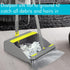PHYEX 2-Pack Dustpan and Broom Set, Adjustable Handle Dustpan, Broom Combo Set for Home Cleanup (Grey)