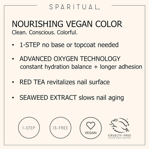 SPARITUAL Nourishing Vegan Nail Color, Pink/Nude/Neutrals