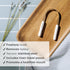 Boka Tongue Scraper for Adults & Kids with Case, Stainless Steel Tongue Cleaner with Linen Travel Pouch