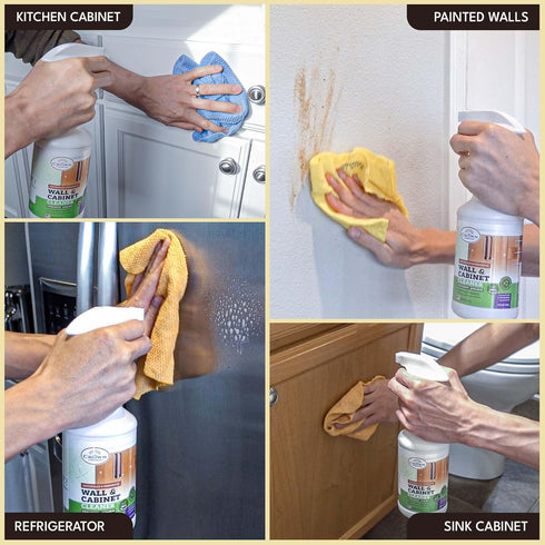 Natural Wall Cleaner - 24oz Lavender Stain Remover Spray for Painted Walls, Ceiling, Cabinets, Baseboard, Wood