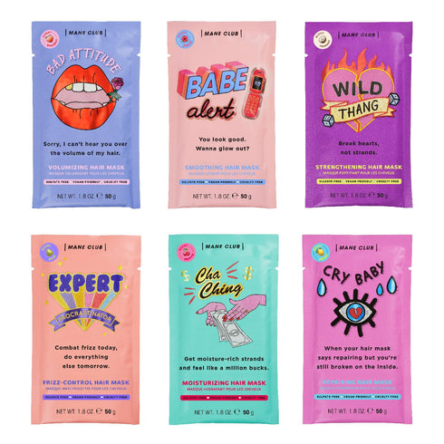 MANE CLUB Variety Pack Deep Conditioner - Cruelty Free, Vegan, Pack of 6