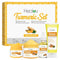 Turmeric Skincare Set, Brightening & Acne Products, Cleanser, Body Scrub, Face Cream & Serum