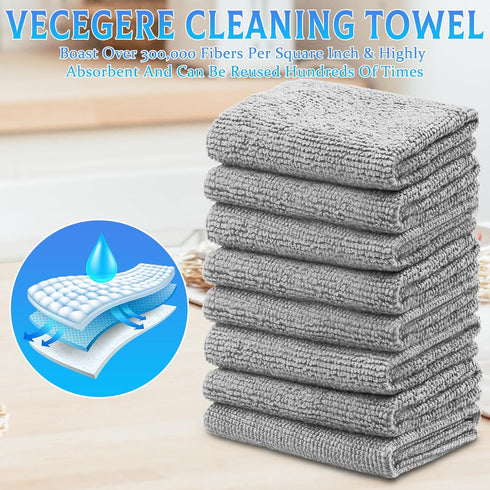 Microfiber Rags in A Box, 2 Pack 40 Count, Reusable Lint Free Towels for Home, Office Cleaning