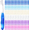 Nuogo 100 Pieces Travel Toothbrushes - Folding Portable Soft Collapsible Toothbrush for Kids and Adults