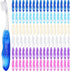 Nuogo 100 Pieces Travel Toothbrushes - Folding Portable Soft Collapsible Toothbrush for Kids and Adults