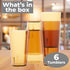 Restaurant Grade BPA-Free 12oz Amber Plastic Cups, 6pk Durable Break Resistant Drinking Glasses