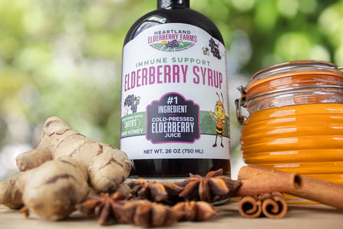 Heartland Elderberry Farms Immune 13 oz (375 ml) Heartland Organic Elderberry Syrup - Cold Pressed Elderberry Juice