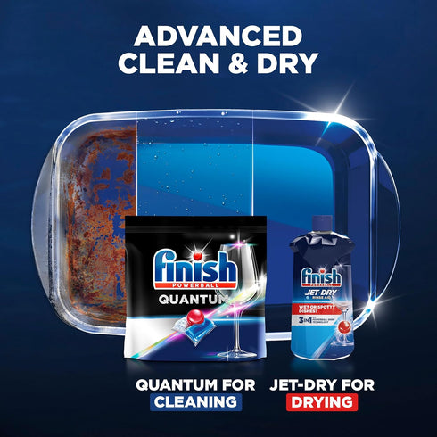 Finish Jet-Dry Liquid Rinse Aid, 32 Fl Oz Dishwasher Rinse Aid and Drying Agent