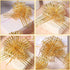Macuezu 6 6 Inches PCS Gold Pull Bows, Gold Bow for Gift Wrapping, Reusable Organza Glitter Bows for Valentine's Day