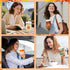 Nihuecne 50 Pack 16 oz Fall Themed Disposable Coffee Cups with Snap-on Lids and Sleeves - for Hot or Cold Drinks