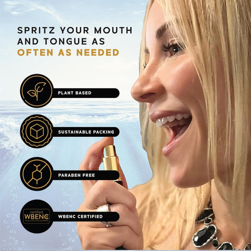 Limited Edition Mini Fresh Breath Spray in Rose - 0.3 fl oz - Sugar-Free, Dentist-Designed Formula with Stevioside,