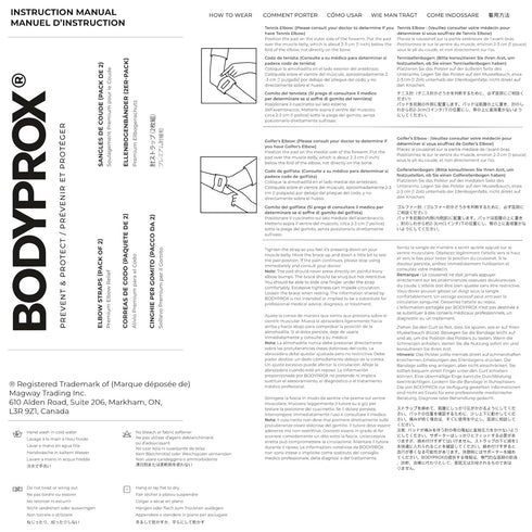 Bodyprox Elbow Brace 2 Pack for Pain Relief from Tennis & Golfer's Elbow