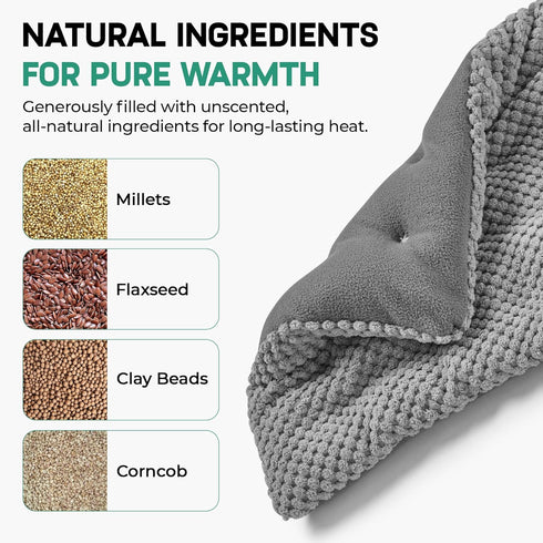 Pack My Heating Pad Deluxe Microwavable Heating Pad for Back, Neck, Shoulder and Cramps - Deluxe Unscented Heat