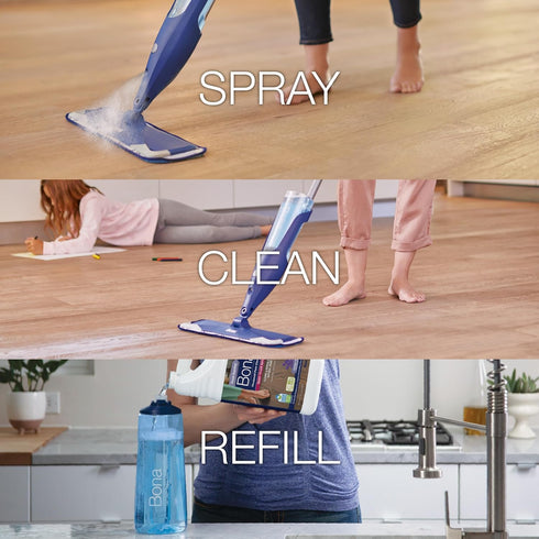 Bona 128 fl oz Hardwood Floor Cleaner Refill - Lavender Thyme Scent, Residue-Free Floor Cleaning Solution