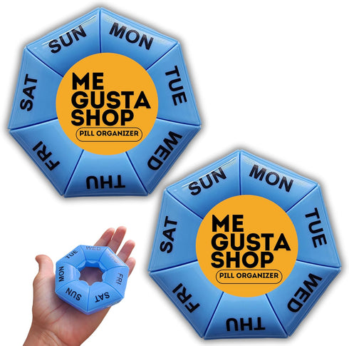 ME GUSTA SHOP Pill Organizer Weekly 7 Day | Planner Pill Dispenser | Pills Vitamin