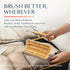 Better & Better Bamboo Travel Case - Fits 2 Replacement Brush Heads & 1 Electric Brush Handle, Natural Bamboo