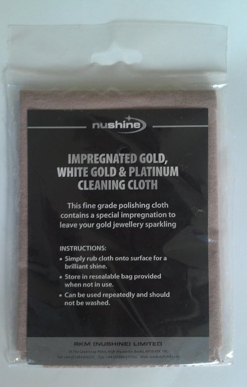 Nushine Gold, White Gold & Platinum Cleaning Cloth, Large 44 x 31.5cm with Special Impregnation