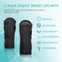 2 Pack Night Wrist Sleep Support Brace, Adjustable Compression Splint for Carpal Tunnel Tendonitis Pain Relief