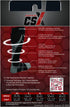 CSX 20-30 mmHg Compression Socks for Men and Women, Knee High, Silver on Black, Large, Athletic Sport Fit