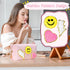 WECOOL Preppy Makeup Bag, Waterproof PU Leather Smiley Face Patch Makeup Bag Preppy, Travel Makeup Bag with Plenty of Space, Portable Cute Toiletry Bag with Zipper, Cosmetic Bags for Women Girls Gift
