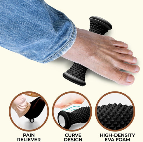 VORNNEX Foot Massager Roller - Portable Arch & Plantar Fasciitis Relief Tool - Deep Tissue Muscle Massage Roller
