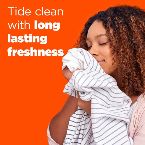 Tide Plus Febreze Freshness HE Turbo Clean Liquid Laundry Detergent, Spring & Renewal Scent, 105 fl oz, 74 Loads