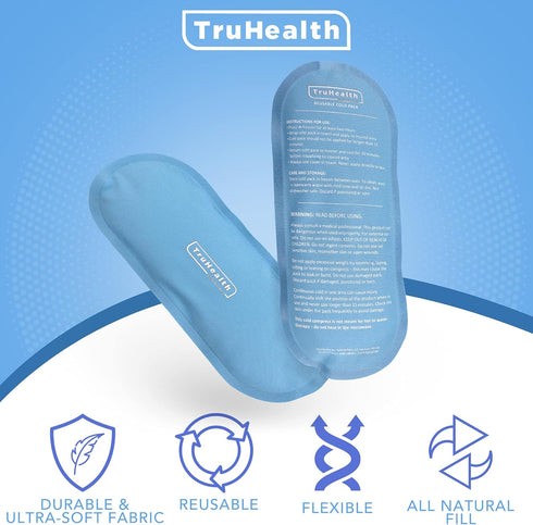 Reusable Gel Ice Packs (2 Pack) - FSA HSA Approved Large Size for Body Pain and Injuries, Cold Compress