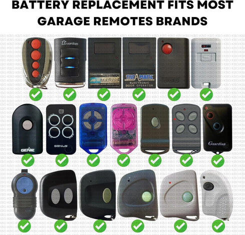 Key Battery Outlet A23 12V Garage Door Opener Battery - Single Alkaline - High-Stability Garage Door Opener Power