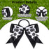 MTLEE Volleyball Hair Ties - 24 Pcs Black and White Bow Accessories for Girls and Women