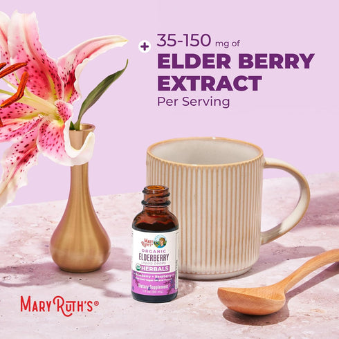 Immune 1 Oz MARYRUTH'S Elderberry Liquid Drops for Adults & Kids | Support | Antioxidant | Overall Wellness | Elder