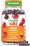 Iron Supplements for Kids, 10mg with Vitamin C, Great Tasting Iron Gummies for Immune Health, 90 Gummies