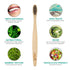 12 Count Bamboo Toothbrush, Soft Bristles for Sensitive Gums, Charcoal, Vegan, Natural Wood, BPA Free