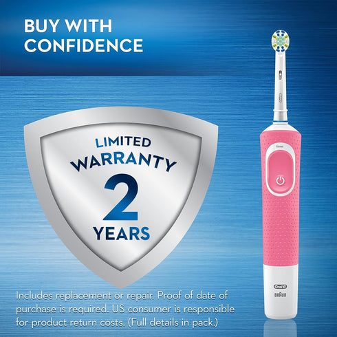 Pink Oral-B Vitality FlossAction Electric Toothbrush with Replacement Head