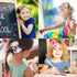 Whaline 6Pcs Back to School Bow Hair Clips, Colorful Grosgrain Hair Bow Barrettes for Kindergarten