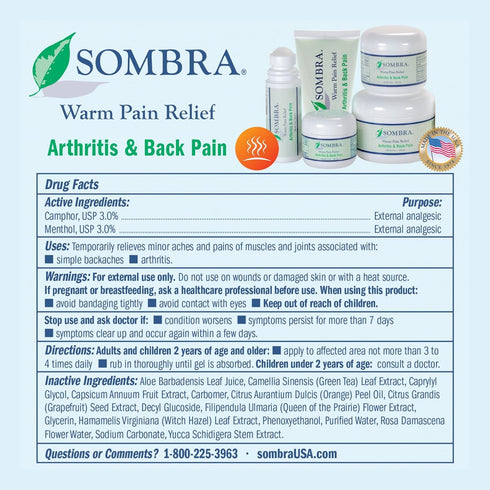 Sombra Warm Pain Relief Gel for Muscle and Joint Discomfort
