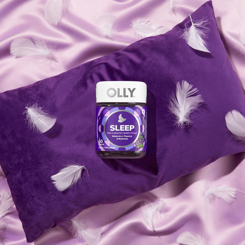 OLLY Restful Sleep Gummy Supplement with Melatonin & L-Theanine Chamomile, Blackberry Zen, 50 Gummies