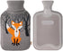 HomeTop Premium Classic Rubber Hot Water Bottle with Cute Fox Knit Cover