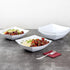 Restaurantware 64 Ounce Moderna Fancy Plastic Bowls - 10 Square Disposable Salad Bowls for Warm and Cold Foods