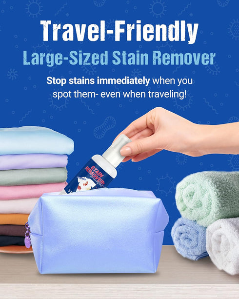 Stain Remover for Home Cleaning, Easily Removes Blood, Wine, Carpet, Grass, Pet Stains, Laundry Stain Cleaner (5 fl oz)