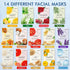 14 Pack Sheet Face Masks Skincare for All Skin Types, Hydrating Masks for Sensitive Skin, Bulk Facial Mask Set