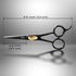 Razor Sharp Beard & Mustache Scissors, 5" High Carbon Stainless Steel Facial Hair Trimming Shears, Right Handed, Black