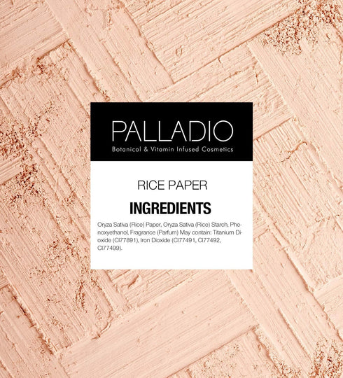 Palladio Rice Paper Facial Tissues for Oily Skin, 40 Count, Warm Beige Oil Absorbing Paper