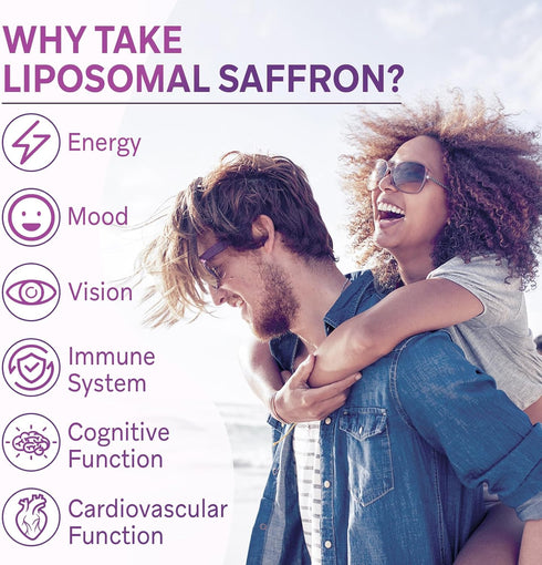 Liposomal Saffron Supplements 88.5 mg - Maximum Absorption Pure Saffron Extract Capsules for Mood, Energy, and Focus