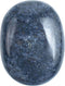Indigo Gabbro Palm Stone, Large Oval Worry Stone for Chakra Healing, Hand Carved Pocket Massage Stone (55-60mm)