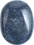 Indigo Gabbro Palm Stone, Large Oval Worry Stone for Chakra Healing, Hand Carved Pocket Massage Stone (55-60mm)