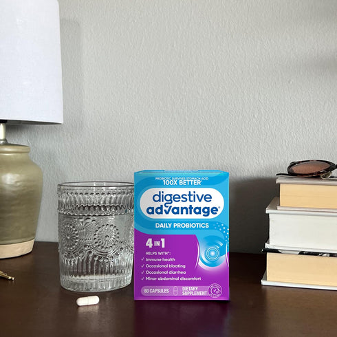 Digestive Advantage Probiotics - Daily Probiotics for Women & Men, Supports Gut Health, 80ct Capsules