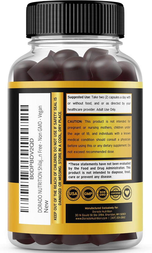 Gummies Immunity (60 Gummies) Shilajit with Sea Moss, Ashwagandha & Lions Mane - (Shilajit Supplement for Men & Women