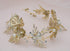 Kercisbeauty Vintage Gold Flower Leaf Headband, Rhinestones Pearl Hair Vine Bridal Tiara for Women